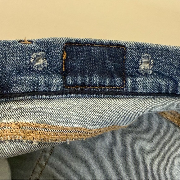 American Eagle woman 20 curvy high rise baggy straight distressed jeans wide leg - Picture 6 of 11